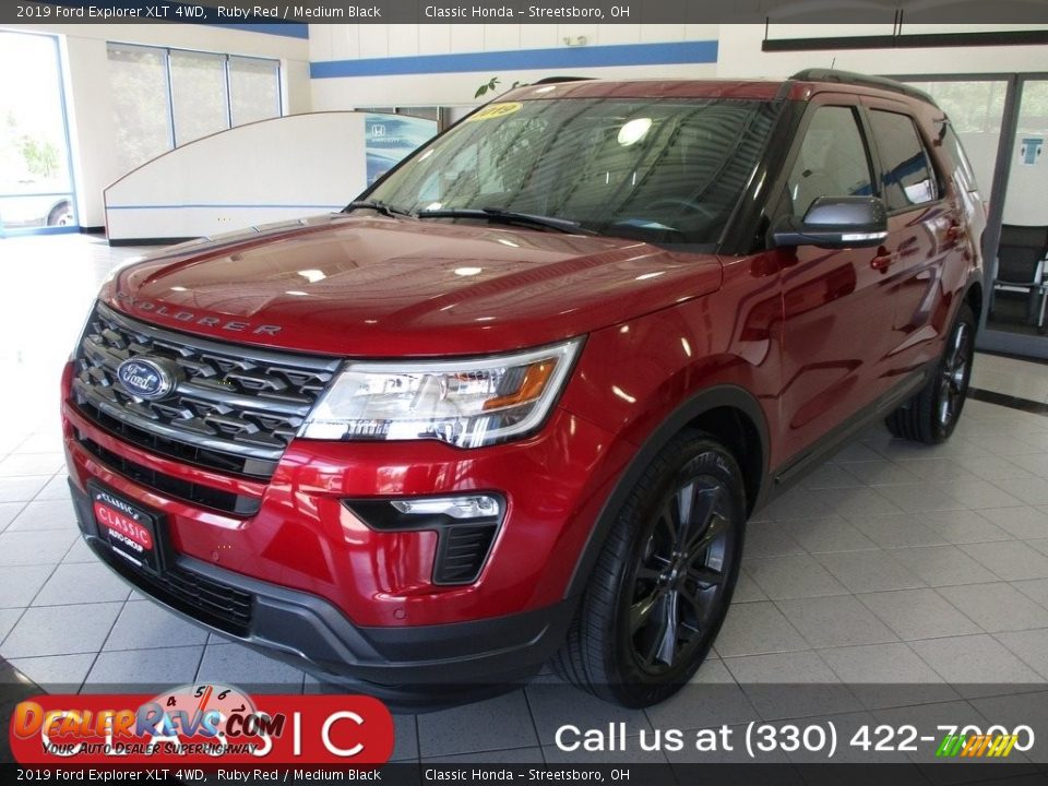 2019 Ford Explorer XLT 4WD Ruby Red / Medium Black Photo #1