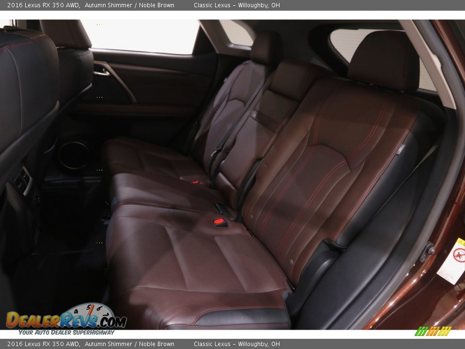 Rear Seat of 2016 Lexus RX 350 AWD Photo #20