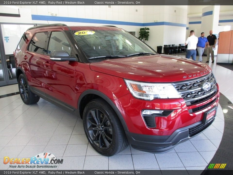 2019 Ford Explorer XLT 4WD Ruby Red / Medium Black Photo #3