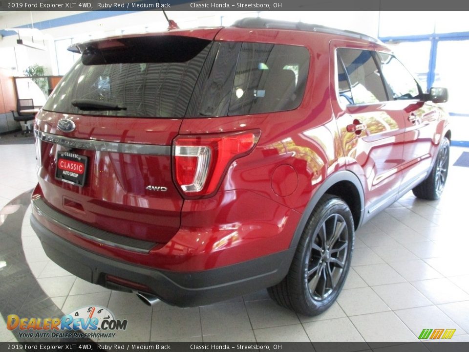 2019 Ford Explorer XLT 4WD Ruby Red / Medium Black Photo #7