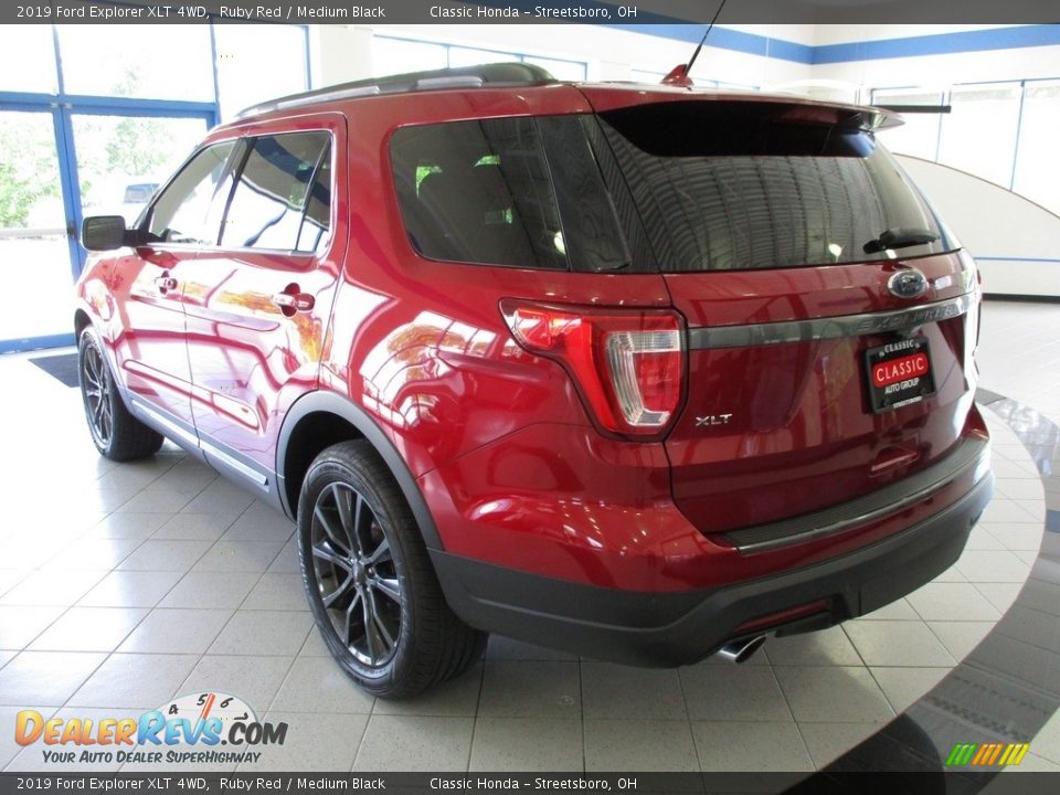 2019 Ford Explorer XLT 4WD Ruby Red / Medium Black Photo #9