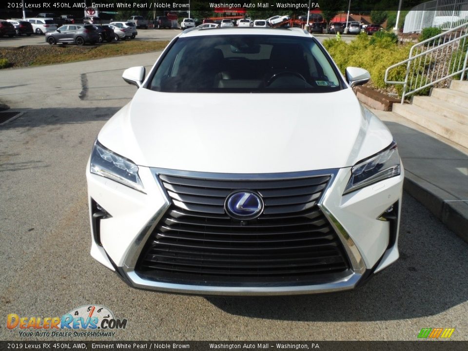 2019 Lexus RX 450hL AWD Eminent White Pearl / Noble Brown Photo #13