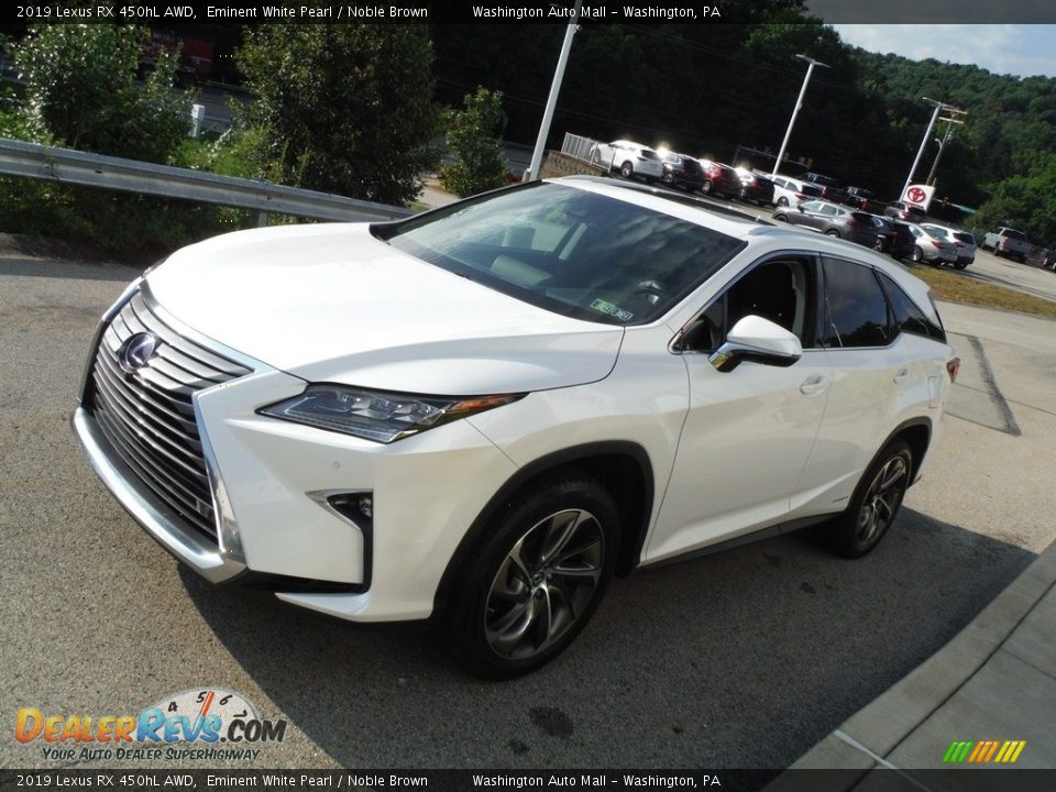 2019 Lexus RX 450hL AWD Eminent White Pearl / Noble Brown Photo #14