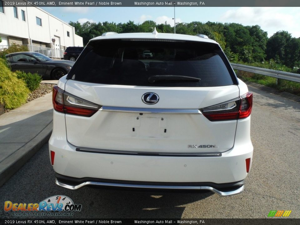 2019 Lexus RX 450hL AWD Eminent White Pearl / Noble Brown Photo #17