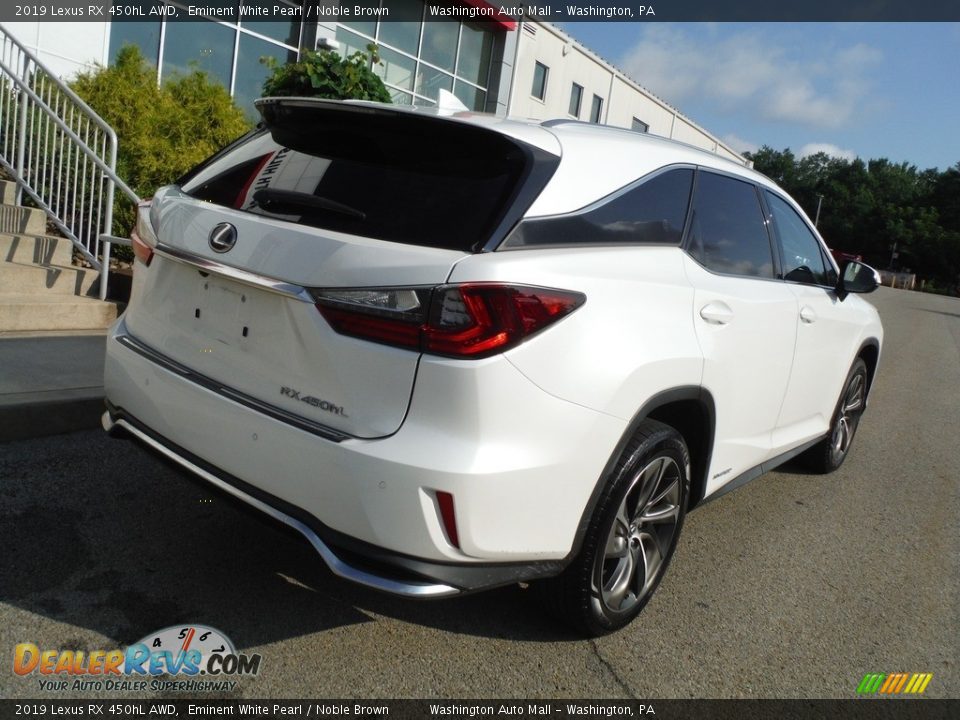 2019 Lexus RX 450hL AWD Eminent White Pearl / Noble Brown Photo #18