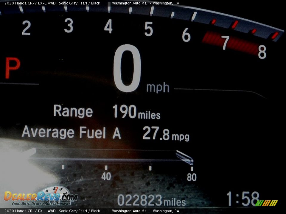 2020 Honda CR-V EX-L AWD Sonic Gray Pearl / Black Photo #36