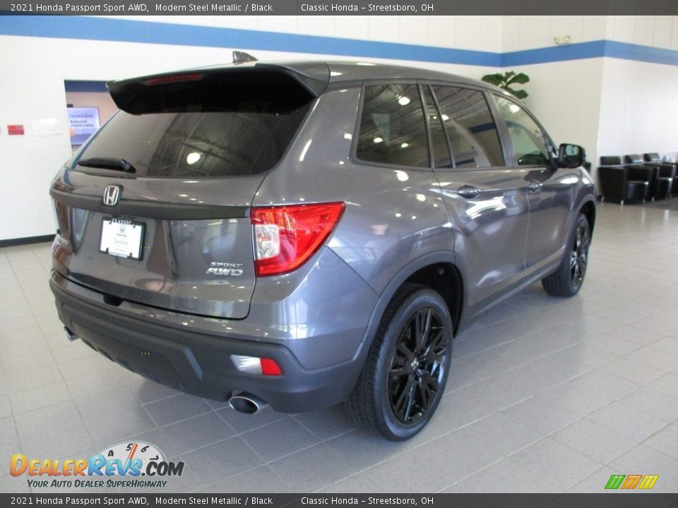 2021 Honda Passport Sport AWD Modern Steel Metallic / Black Photo #7
