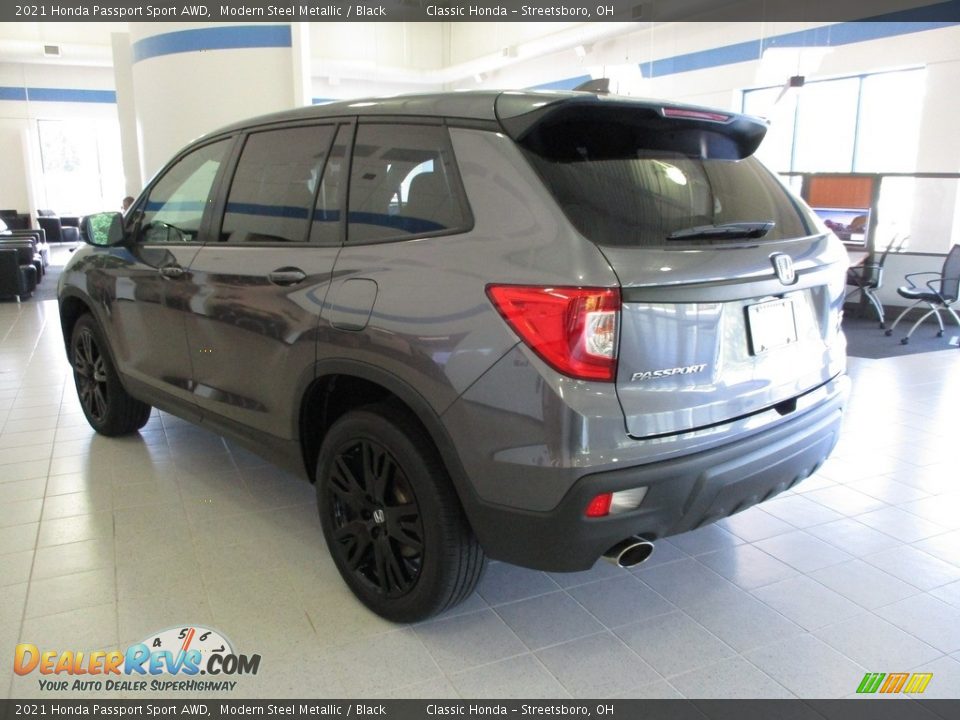 2021 Honda Passport Sport AWD Modern Steel Metallic / Black Photo #9