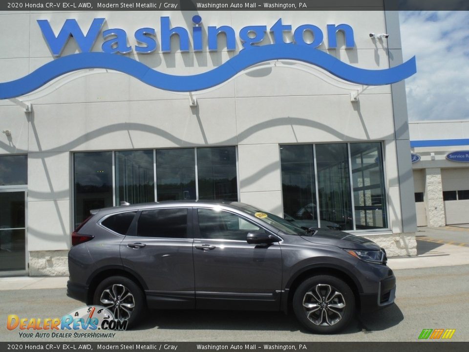 2020 Honda CR-V EX-L AWD Modern Steel Metallic / Gray Photo #2