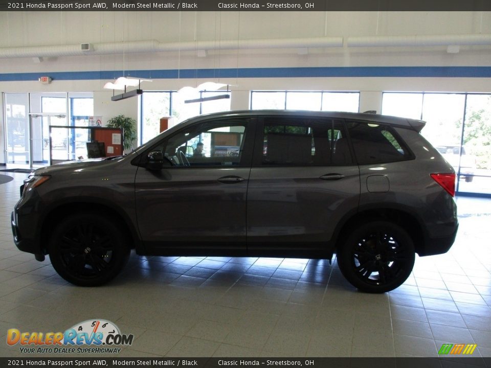 2021 Honda Passport Sport AWD Modern Steel Metallic / Black Photo #10