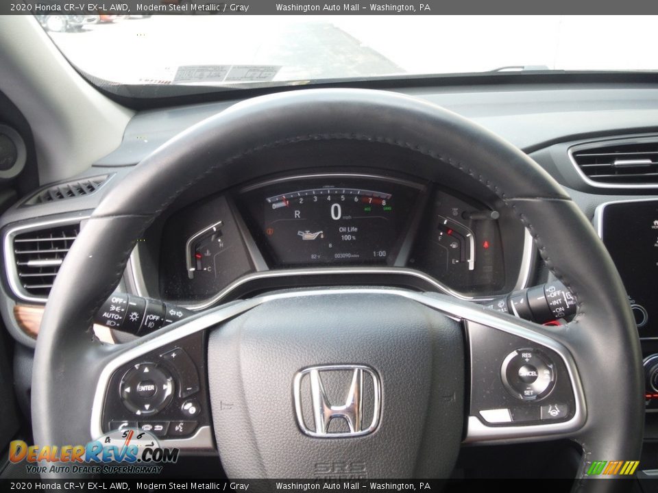2020 Honda CR-V EX-L AWD Modern Steel Metallic / Gray Photo #24