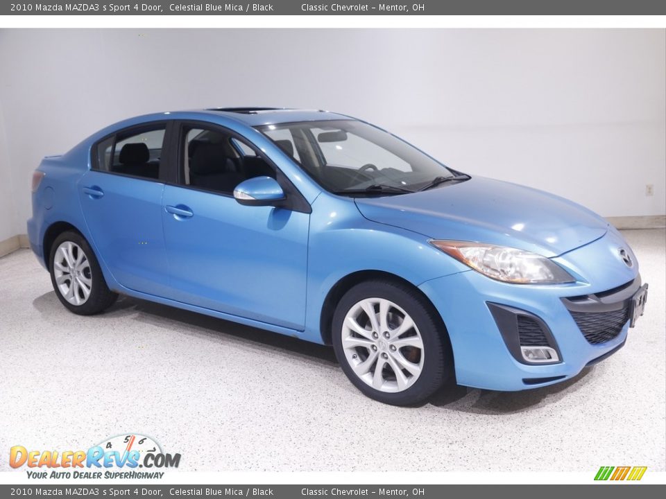 2010 Mazda MAZDA3 s Sport 4 Door Celestial Blue Mica / Black Photo #1