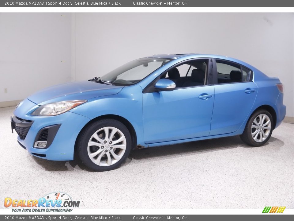 2010 Mazda MAZDA3 s Sport 4 Door Celestial Blue Mica / Black Photo #3