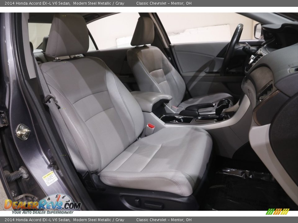 2014 Honda Accord EX-L V6 Sedan Modern Steel Metallic / Gray Photo #17