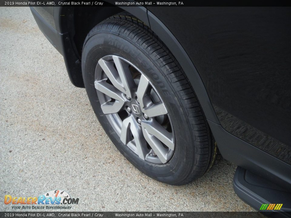 2019 Honda Pilot EX-L AWD Crystal Black Pearl / Gray Photo #5