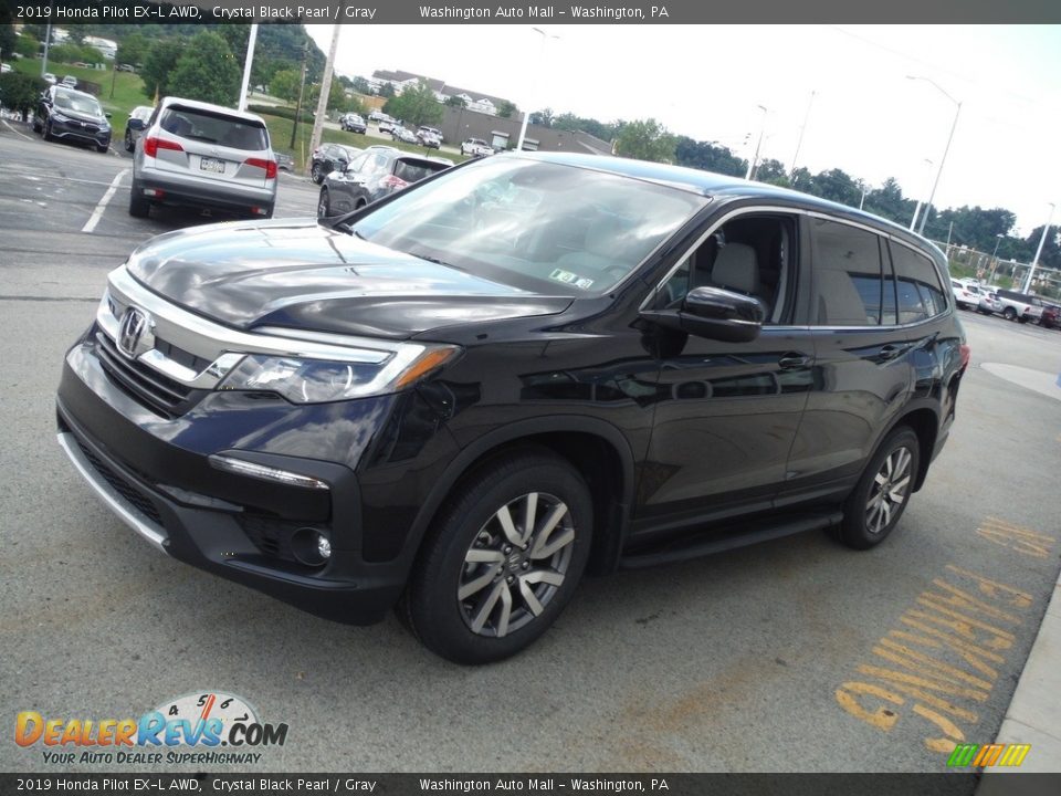 2019 Honda Pilot EX-L AWD Crystal Black Pearl / Gray Photo #7