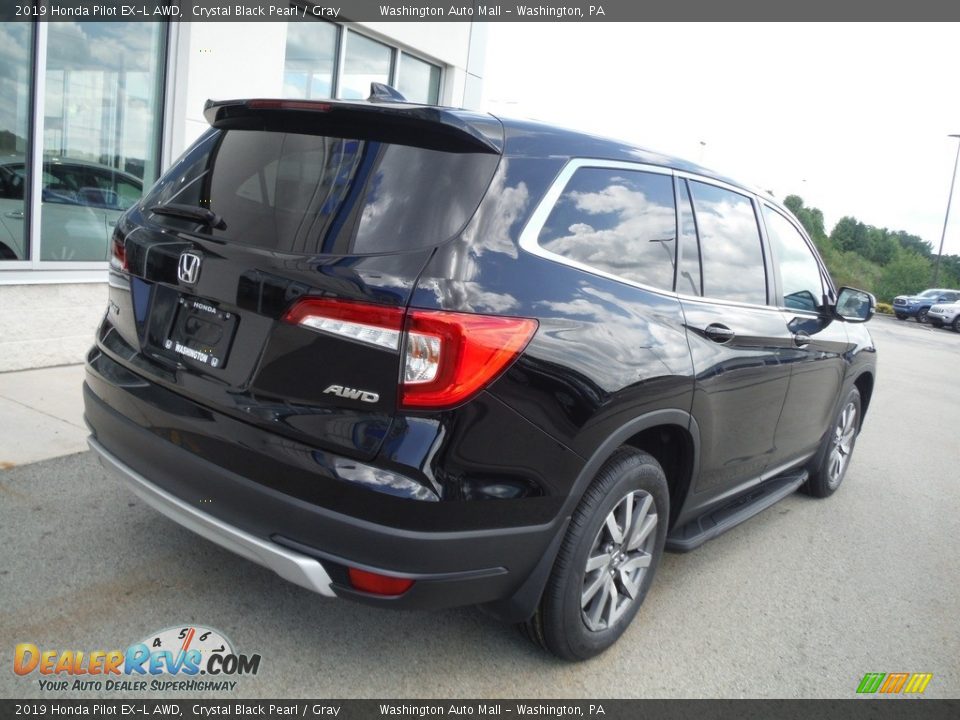 2019 Honda Pilot EX-L AWD Crystal Black Pearl / Gray Photo #11