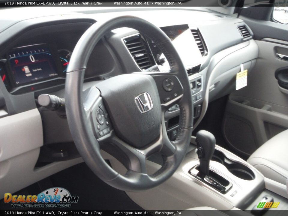2019 Honda Pilot EX-L AWD Crystal Black Pearl / Gray Photo #14