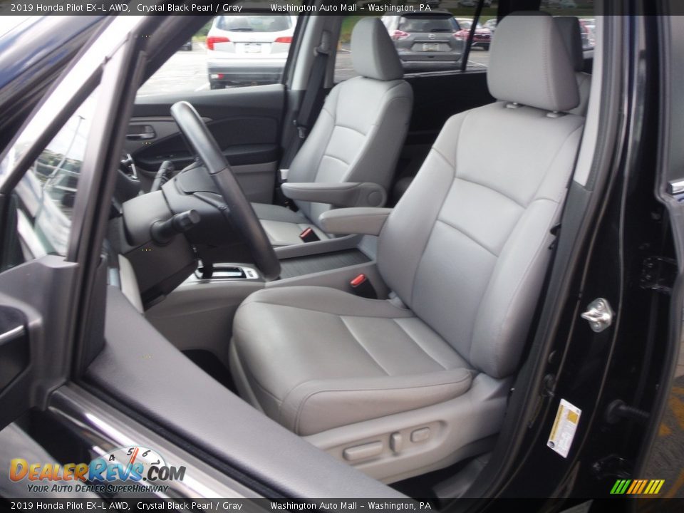 2019 Honda Pilot EX-L AWD Crystal Black Pearl / Gray Photo #15