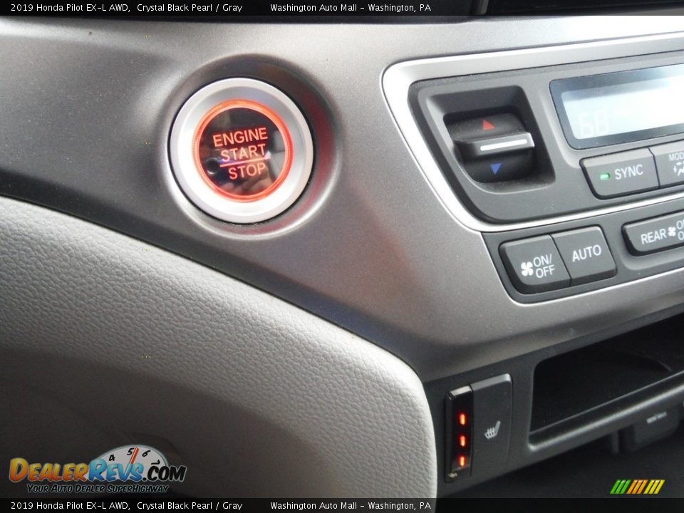 2019 Honda Pilot EX-L AWD Crystal Black Pearl / Gray Photo #23