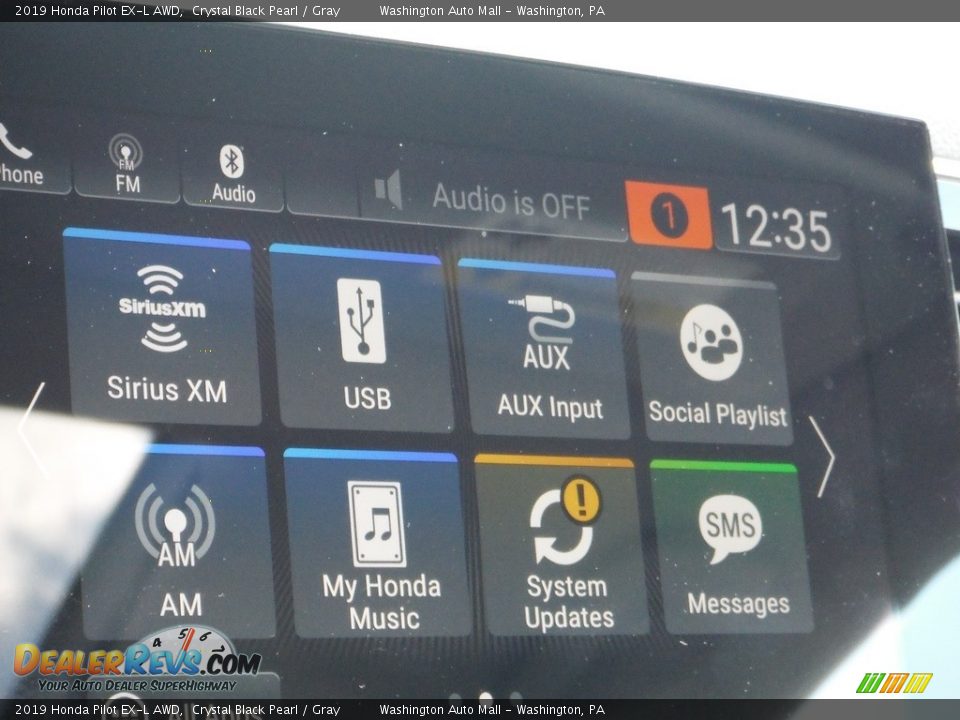 2019 Honda Pilot EX-L AWD Crystal Black Pearl / Gray Photo #25