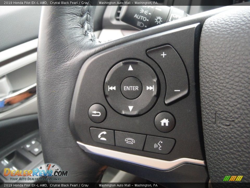 2019 Honda Pilot EX-L AWD Crystal Black Pearl / Gray Photo #29