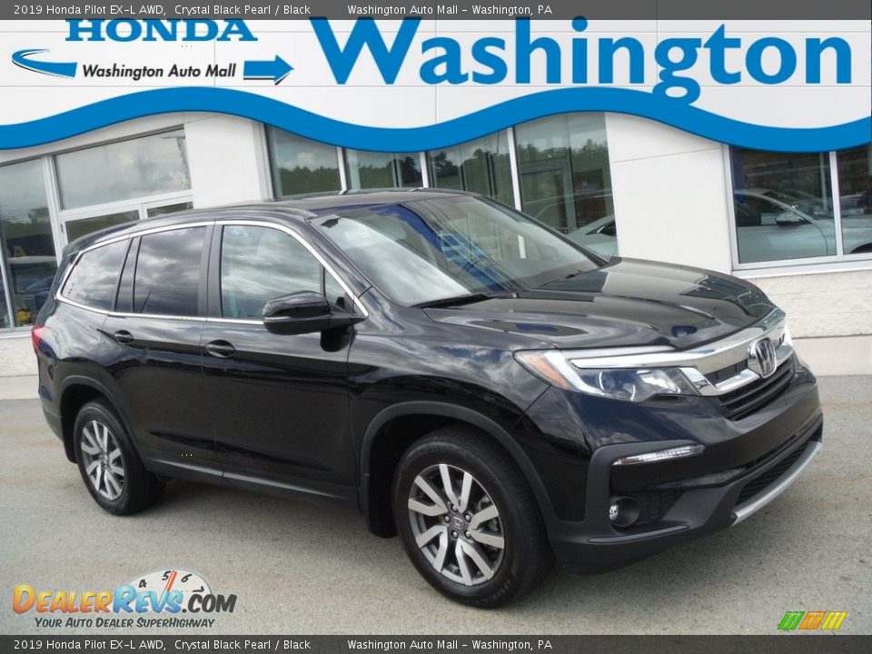 2019 Honda Pilot EX-L AWD Crystal Black Pearl / Black Photo #1