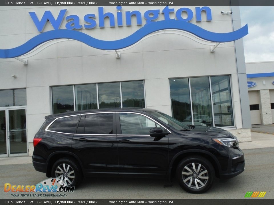 2019 Honda Pilot EX-L AWD Crystal Black Pearl / Black Photo #2