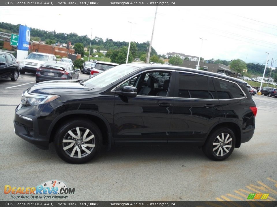 2019 Honda Pilot EX-L AWD Crystal Black Pearl / Black Photo #7