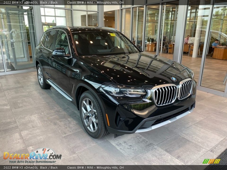 2022 BMW X3 xDrive30i Black / Black Photo #1