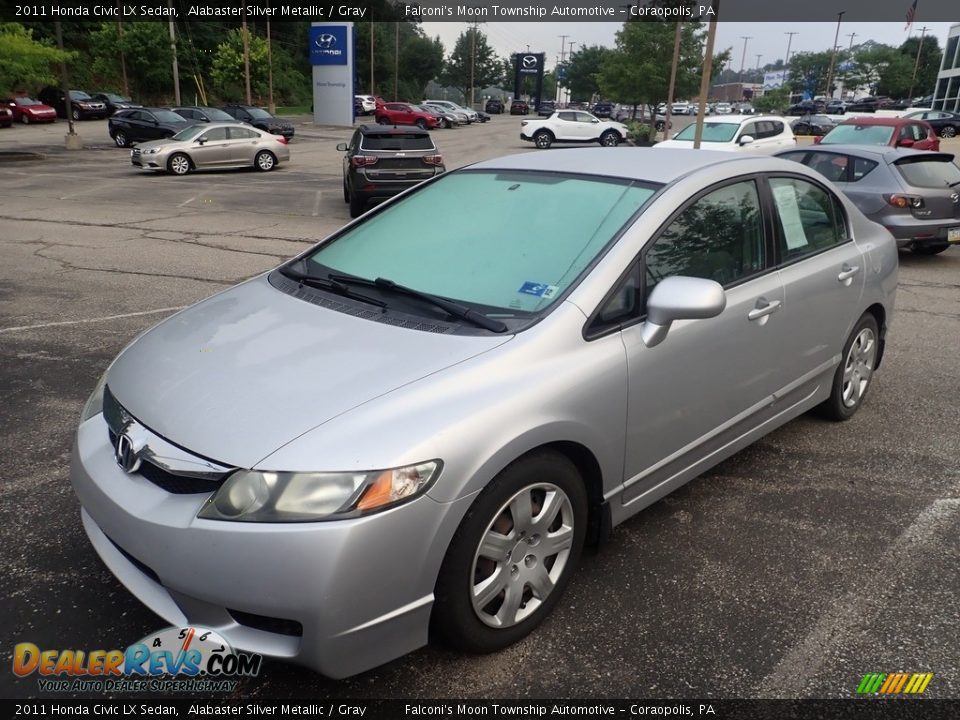 2011 Honda Civic LX Sedan Alabaster Silver Metallic / Gray Photo #1