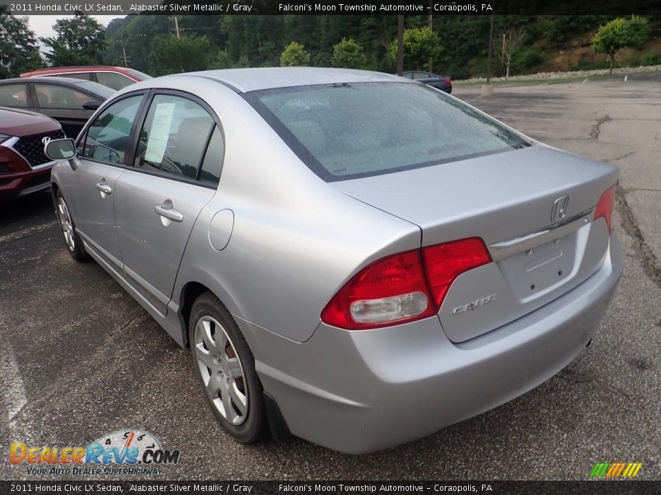 2011 Honda Civic LX Sedan Alabaster Silver Metallic / Gray Photo #2