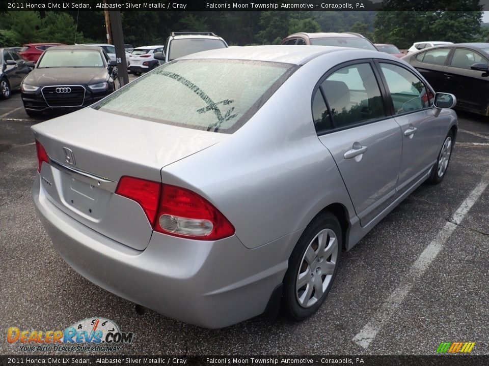 2011 Honda Civic LX Sedan Alabaster Silver Metallic / Gray Photo #4