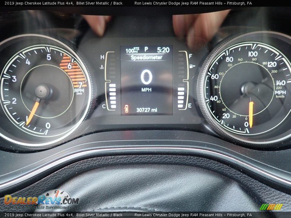 2019 Jeep Cherokee Latitude Plus 4x4 Billet Silver Metallic / Black Photo #20