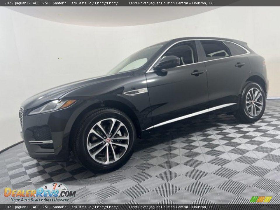 2022 Jaguar F-PACE P250 Santorini Black Metallic / Ebony/Ebony Photo #1