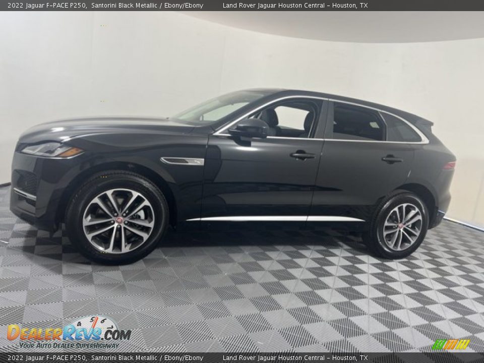 2022 Jaguar F-PACE P250 Santorini Black Metallic / Ebony/Ebony Photo #6