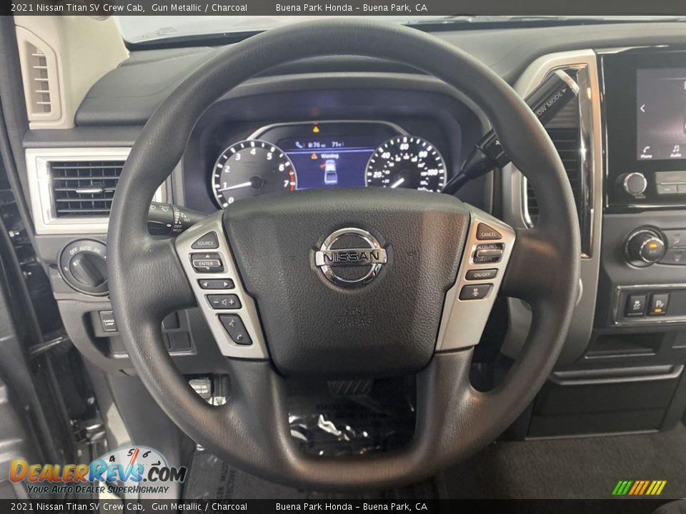 2021 Nissan Titan SV Crew Cab Steering Wheel Photo #19