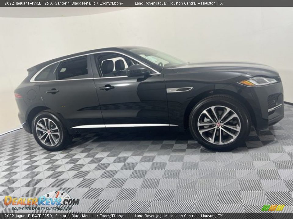 2022 Jaguar F-PACE P250 Santorini Black Metallic / Ebony/Ebony Photo #11