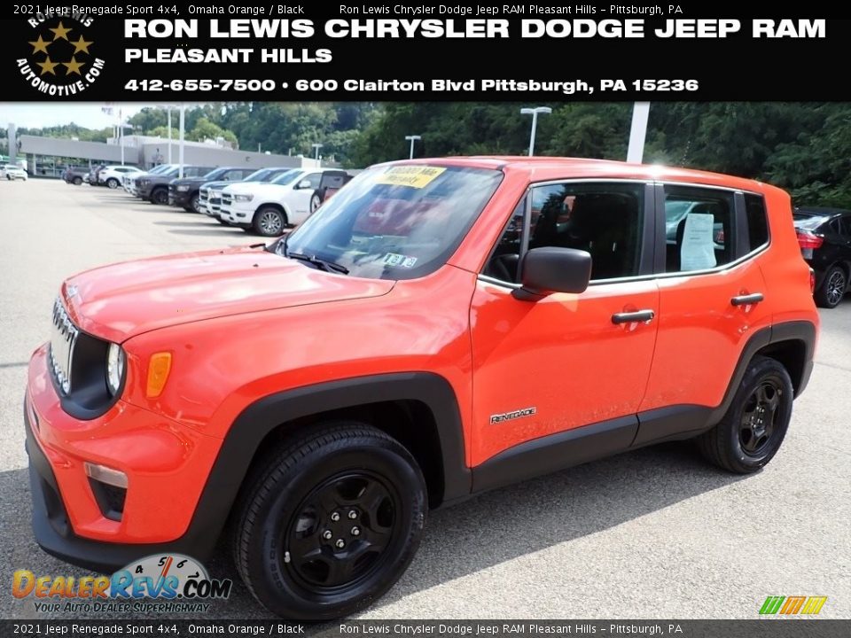 2021 Jeep Renegade Sport 4x4 Omaha Orange / Black Photo #1