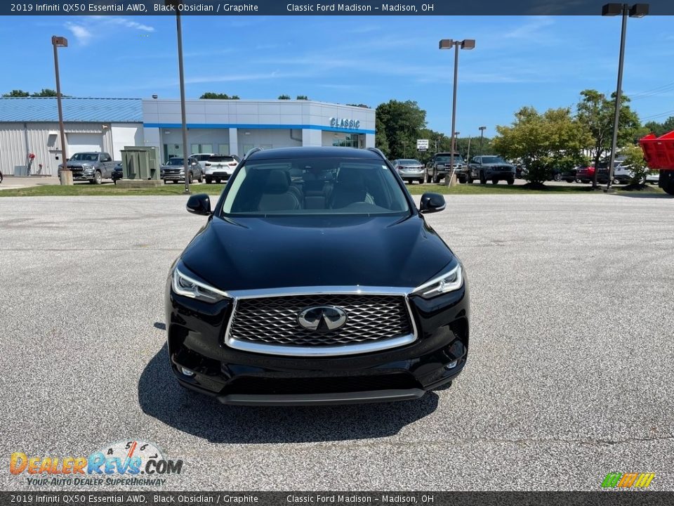 2019 Infiniti QX50 Essential AWD Black Obsidian / Graphite Photo #2