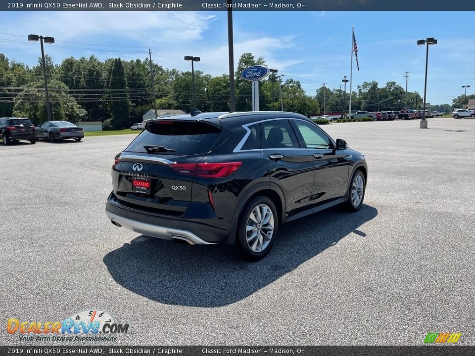 2019 Infiniti QX50 Essential AWD Black Obsidian / Graphite Photo #5