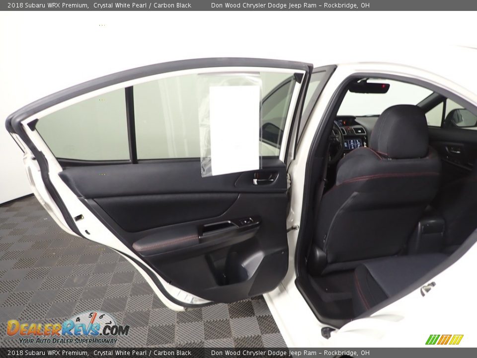 2018 Subaru WRX Premium Crystal White Pearl / Carbon Black Photo #24
