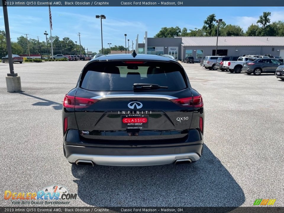 2019 Infiniti QX50 Essential AWD Black Obsidian / Graphite Photo #6