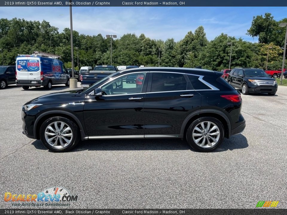 2019 Infiniti QX50 Essential AWD Black Obsidian / Graphite Photo #8