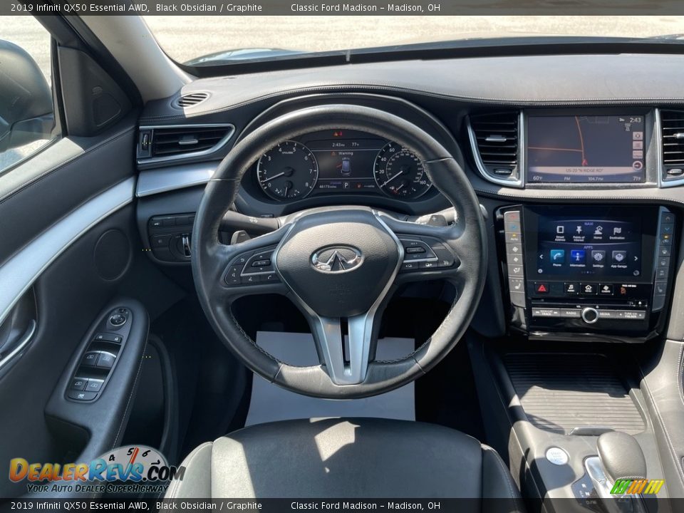 2019 Infiniti QX50 Essential AWD Black Obsidian / Graphite Photo #9