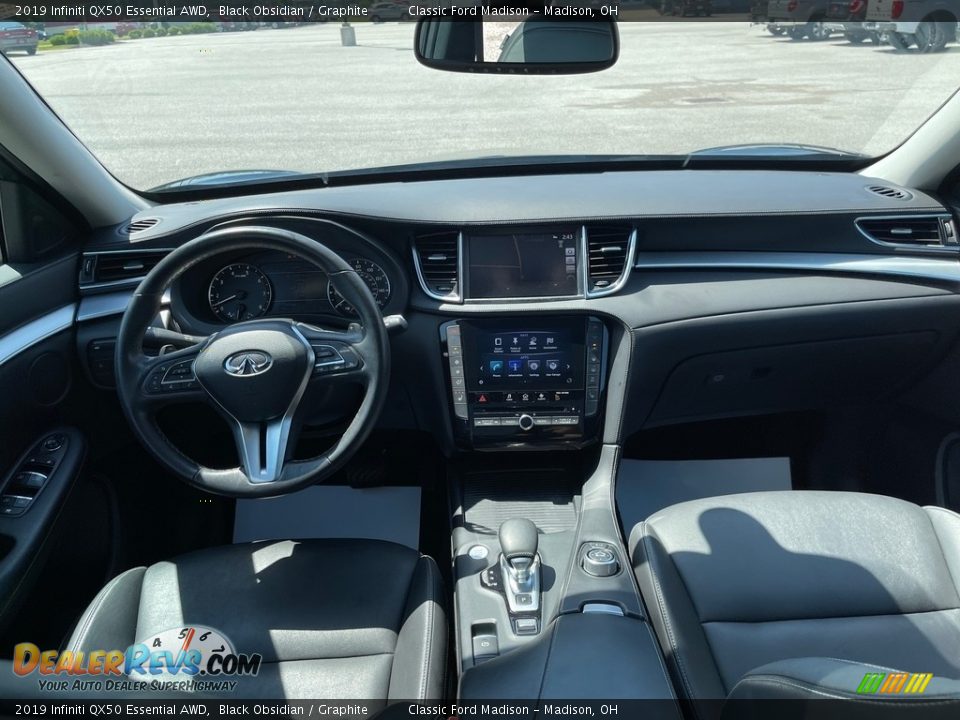 2019 Infiniti QX50 Essential AWD Black Obsidian / Graphite Photo #10