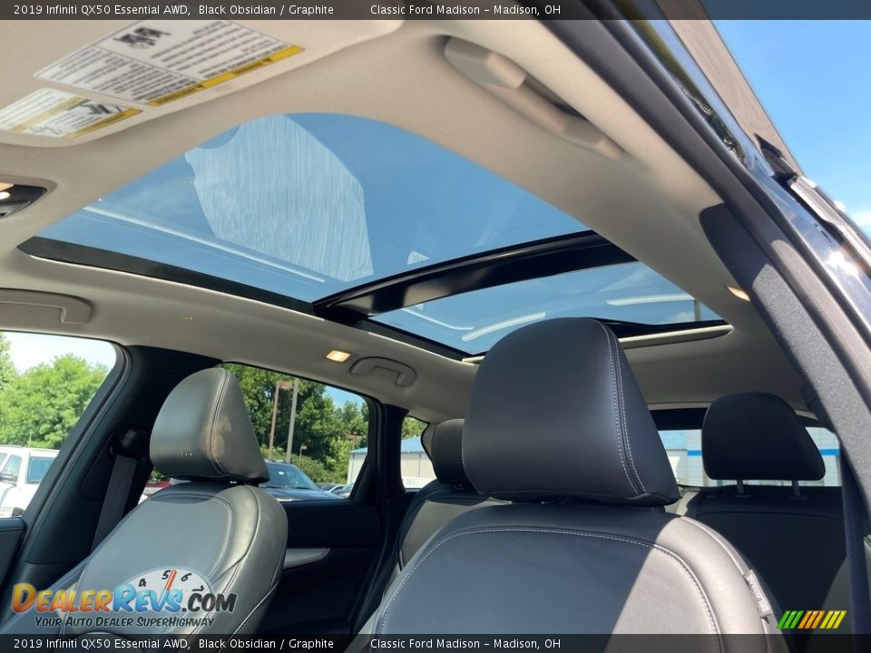 2019 Infiniti QX50 Essential AWD Black Obsidian / Graphite Photo #12