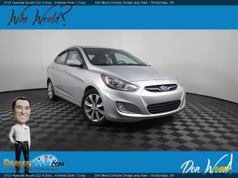 2013 Hyundai Accent GLS 4 Door Ironman Silver / Gray Photo #1