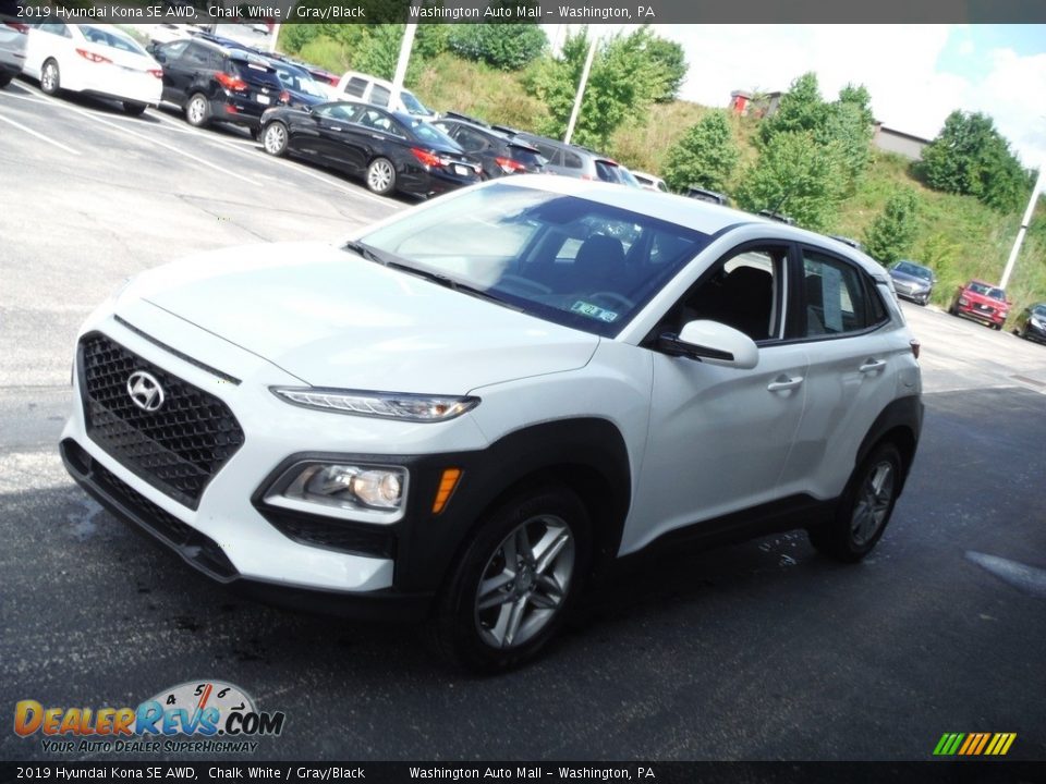 2019 Hyundai Kona SE AWD Chalk White / Gray/Black Photo #6