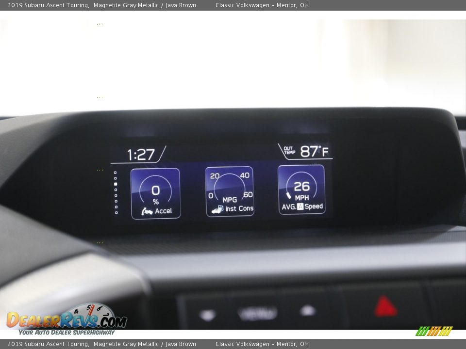 2019 Subaru Ascent Touring Magnetite Gray Metallic / Java Brown Photo #12